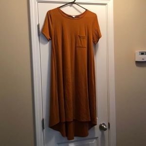LulaRoe Small Carly Dress in Rust color.